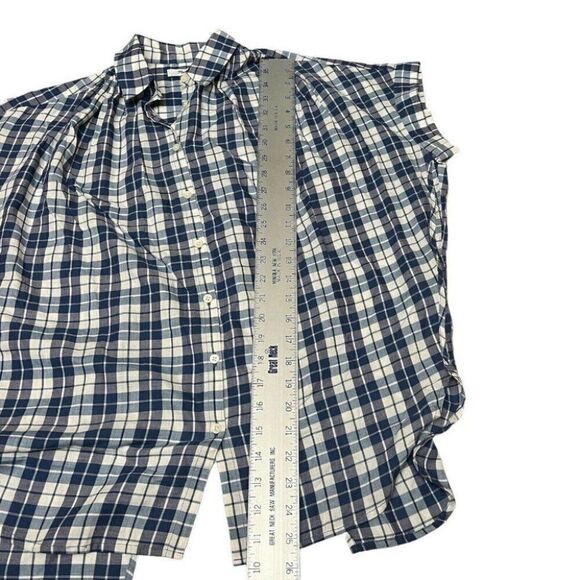 Madewell WMNS XS Central Open Back Collared Shirt Plaid Oversized Button Down - Picture 4 of 7